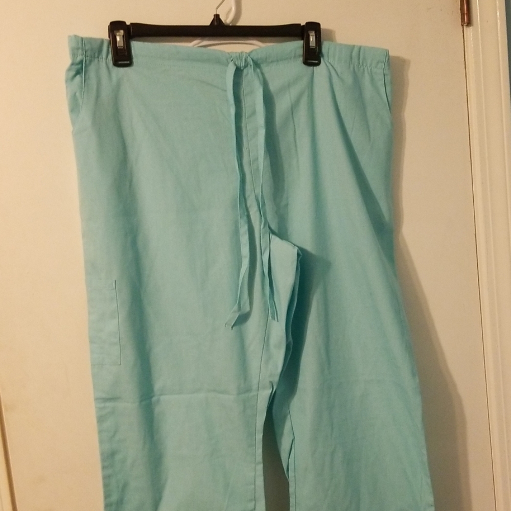 Aqua blue scrub pant